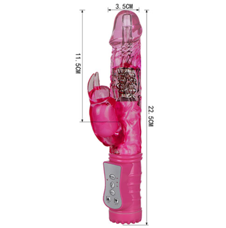 DILDO ROTATIVO CON PERLAS Y ELONGACION