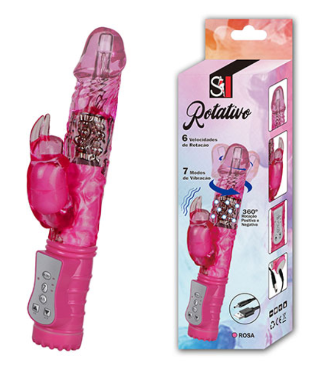 DILDO ROTATIVO CON PERLAS Y ELONGACION