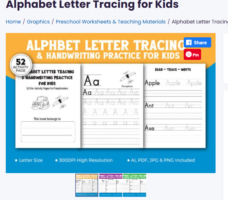 Alphabet Letter Tracing & Handwriting Practice for Kids