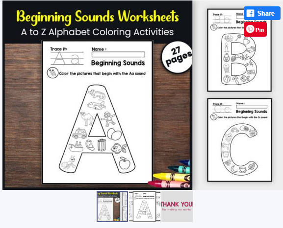 Beginning Sounds Worksheets