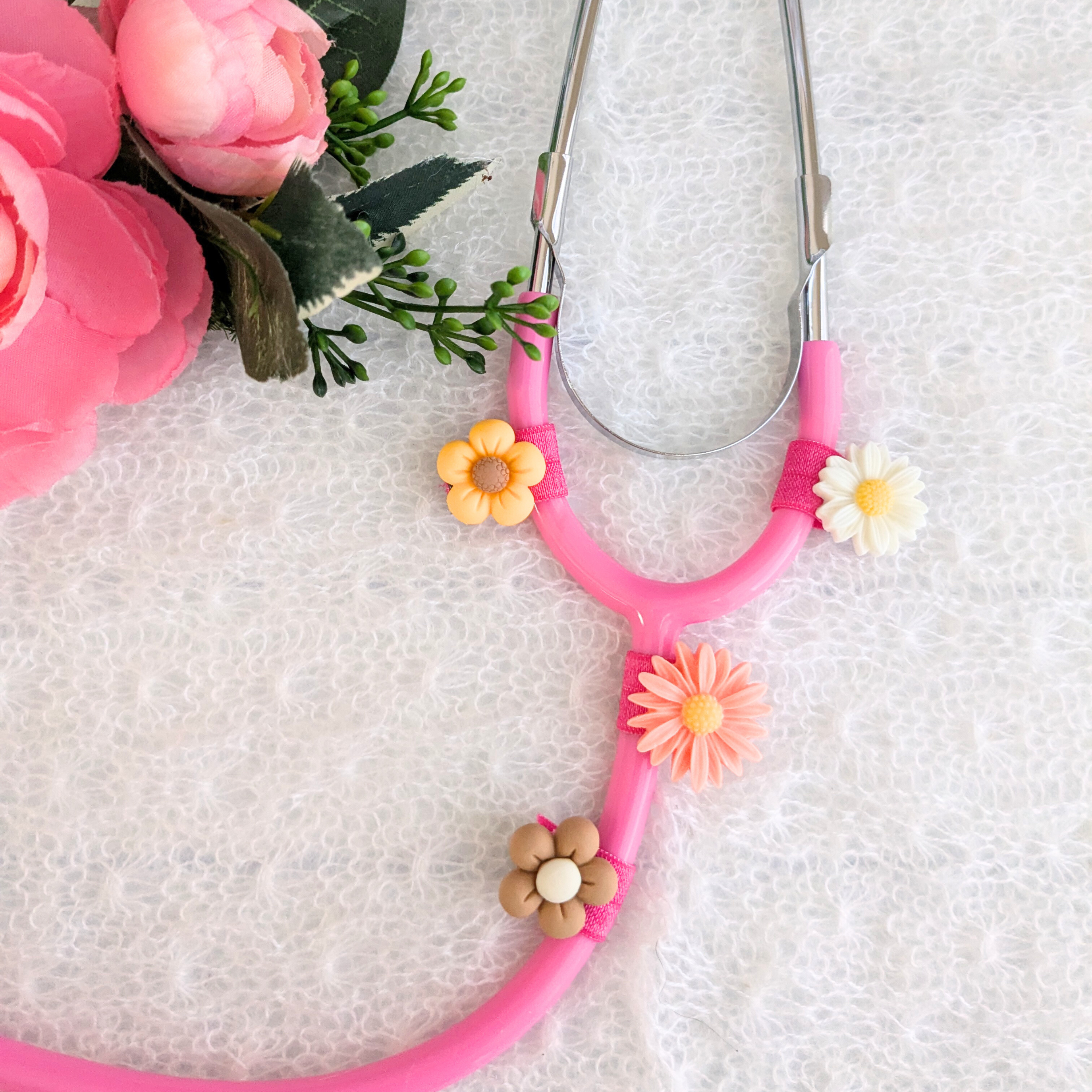 Spinning Flower Stethoscope Charms