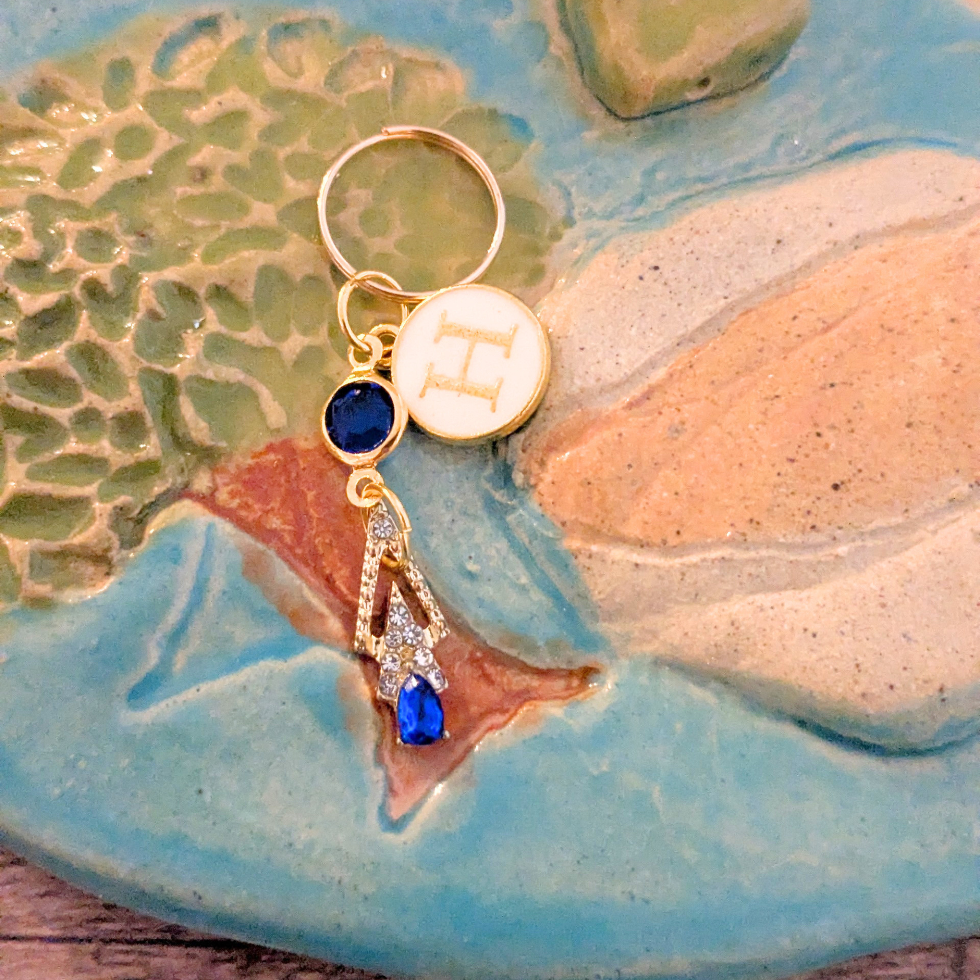 Blue Gem Stethoscope Charm