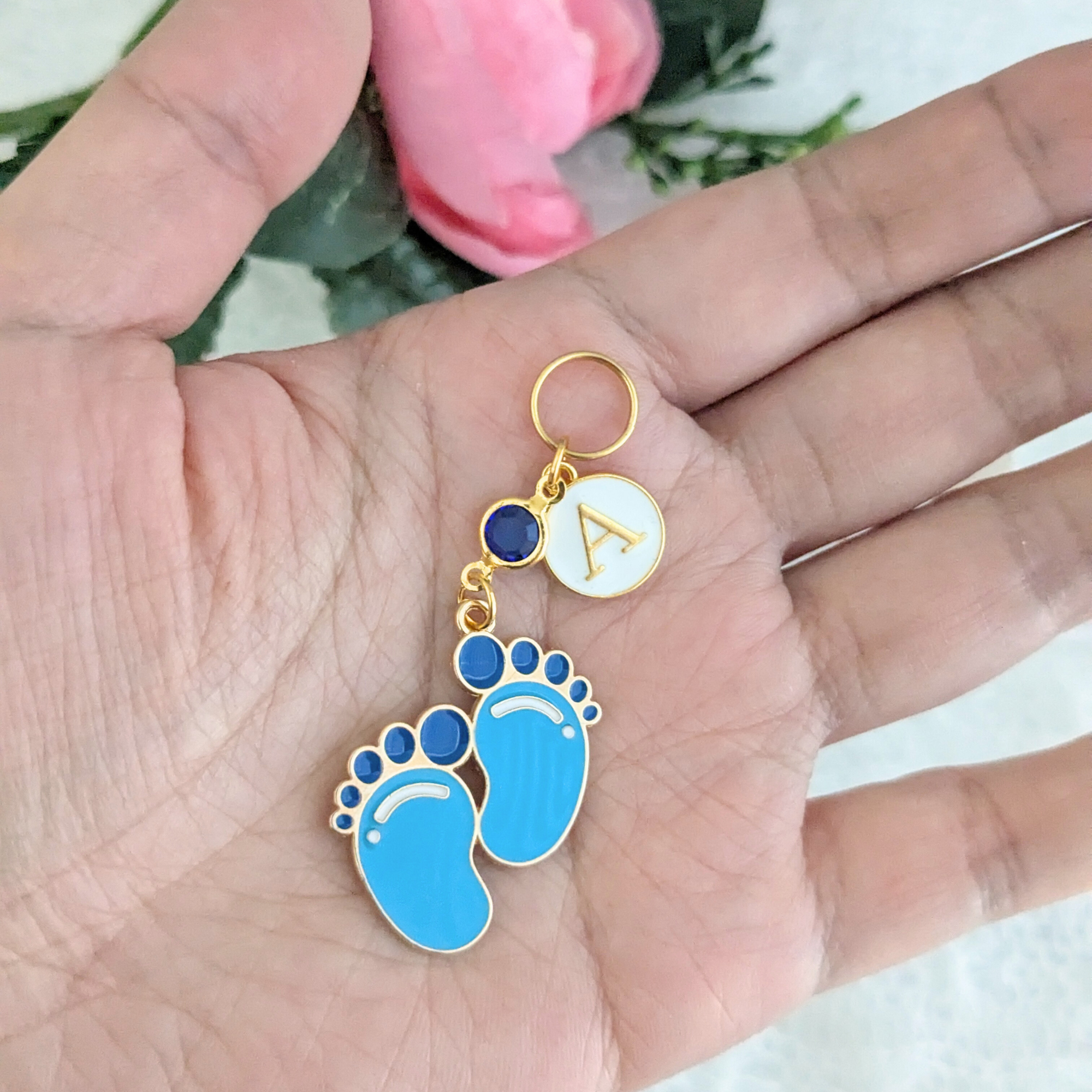 Baby Footprint Stethoscope Charm