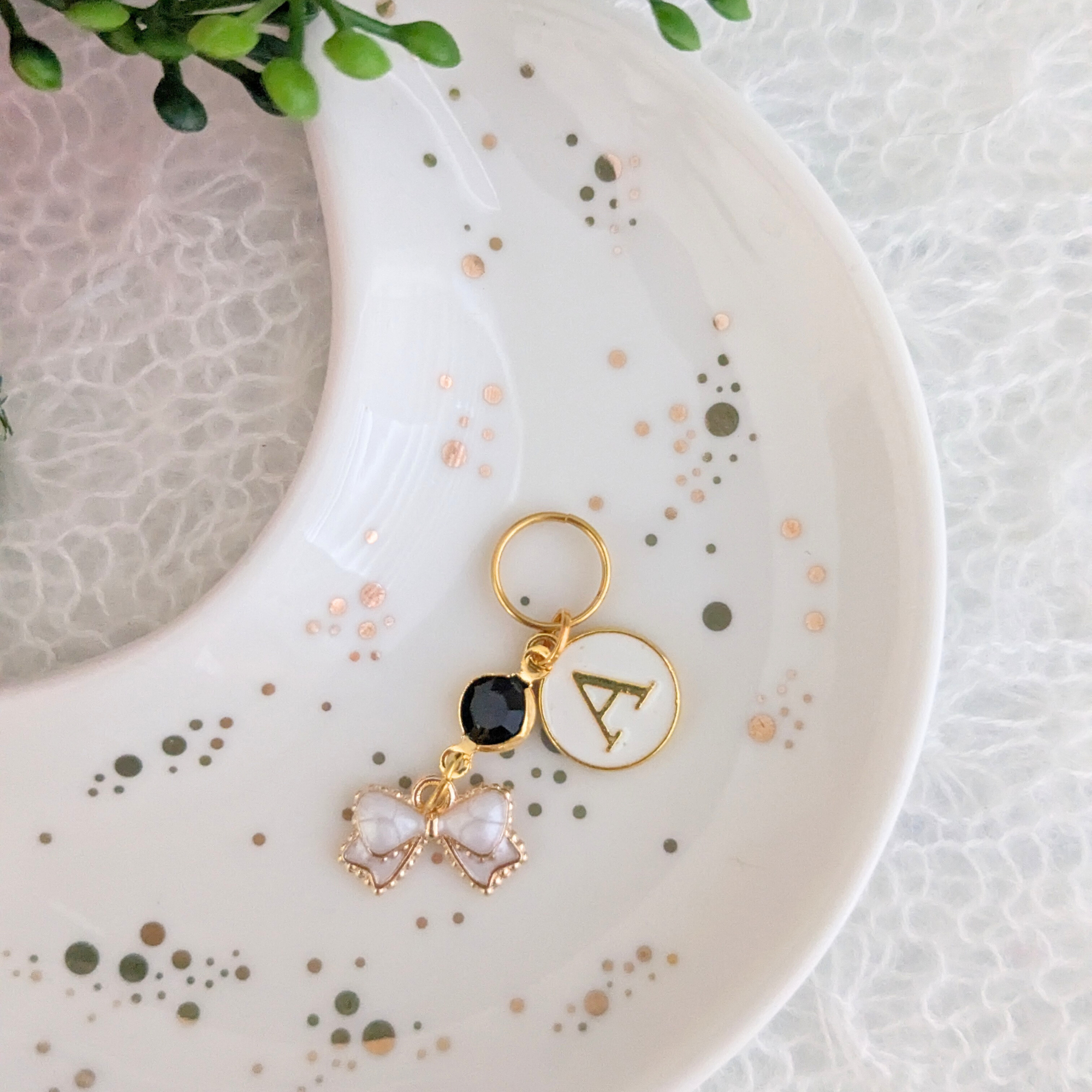 Mini White Bow Stethoscope Charm