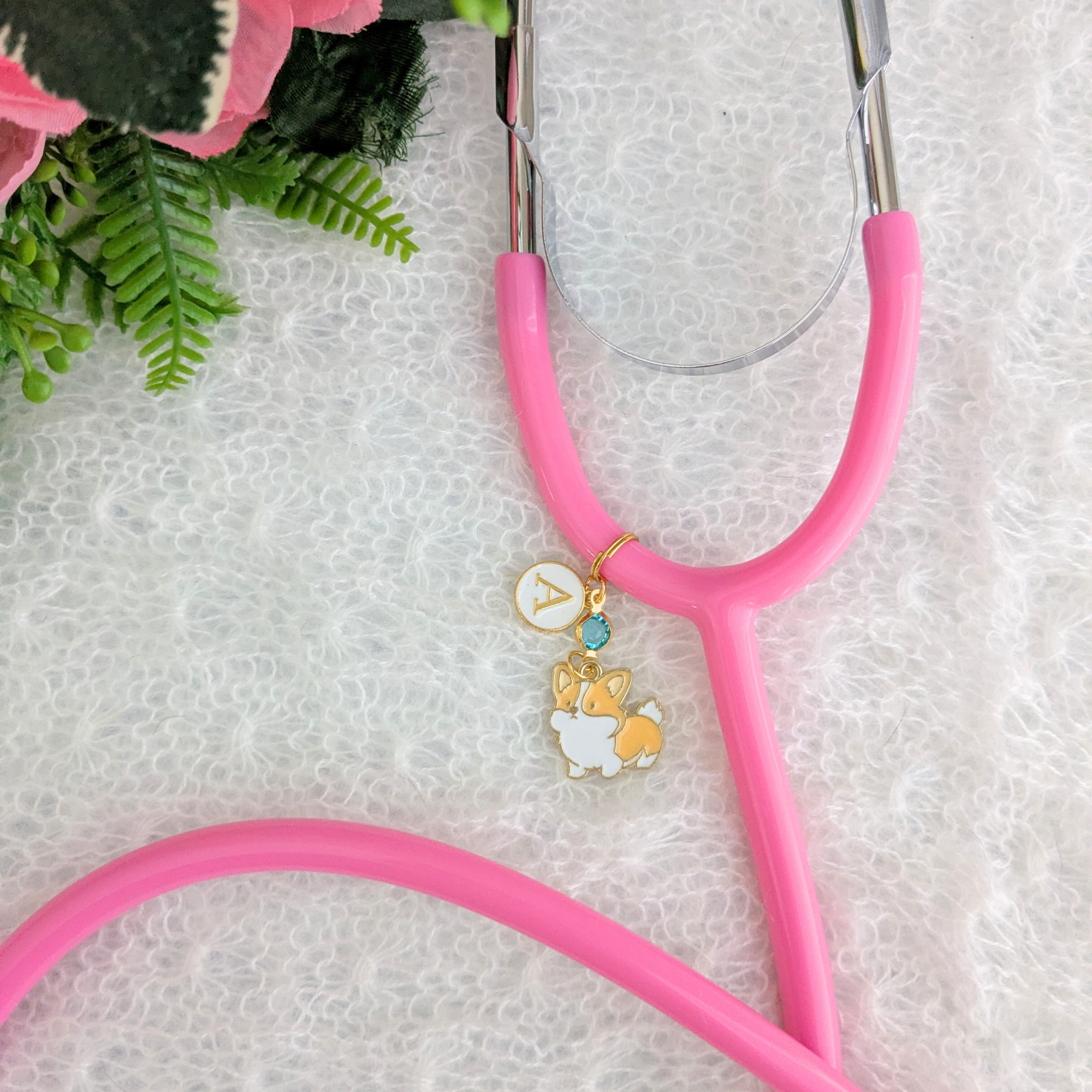 Corgi Stethoscope Charm