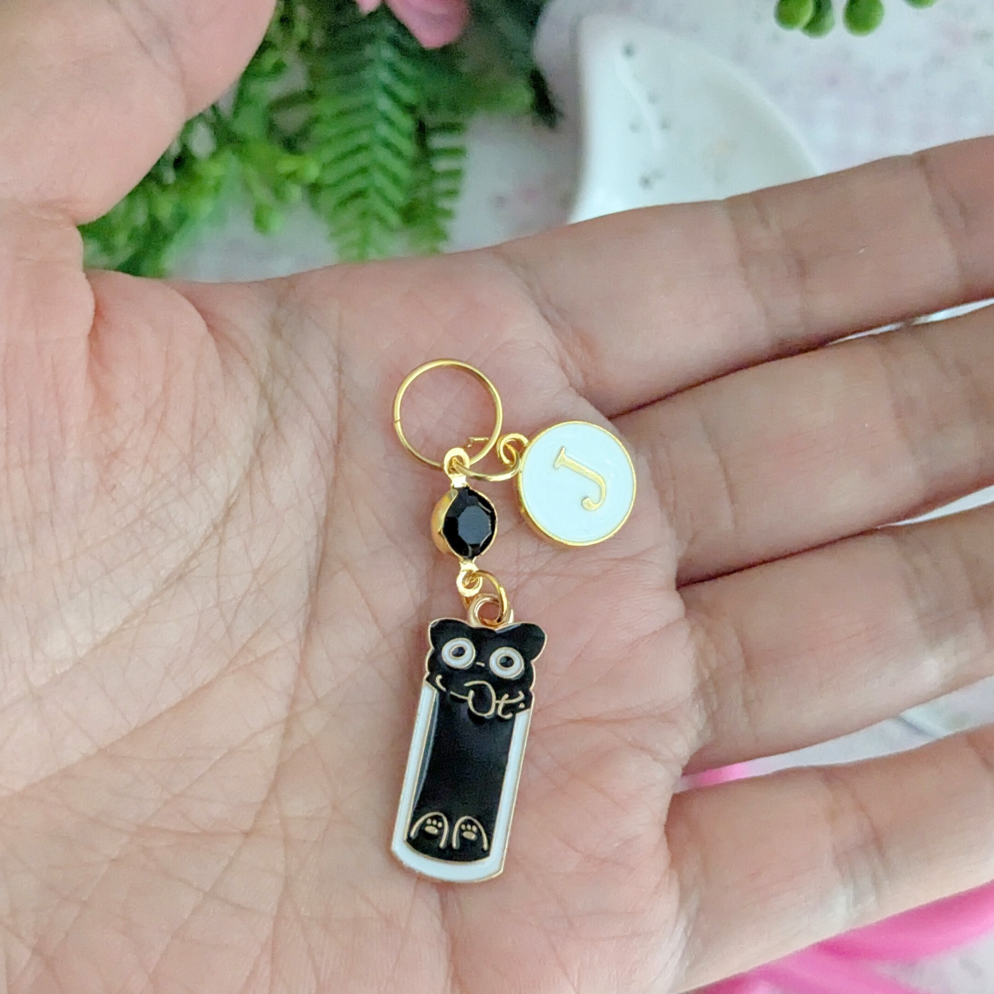 Black Cat Stethoscope Charm