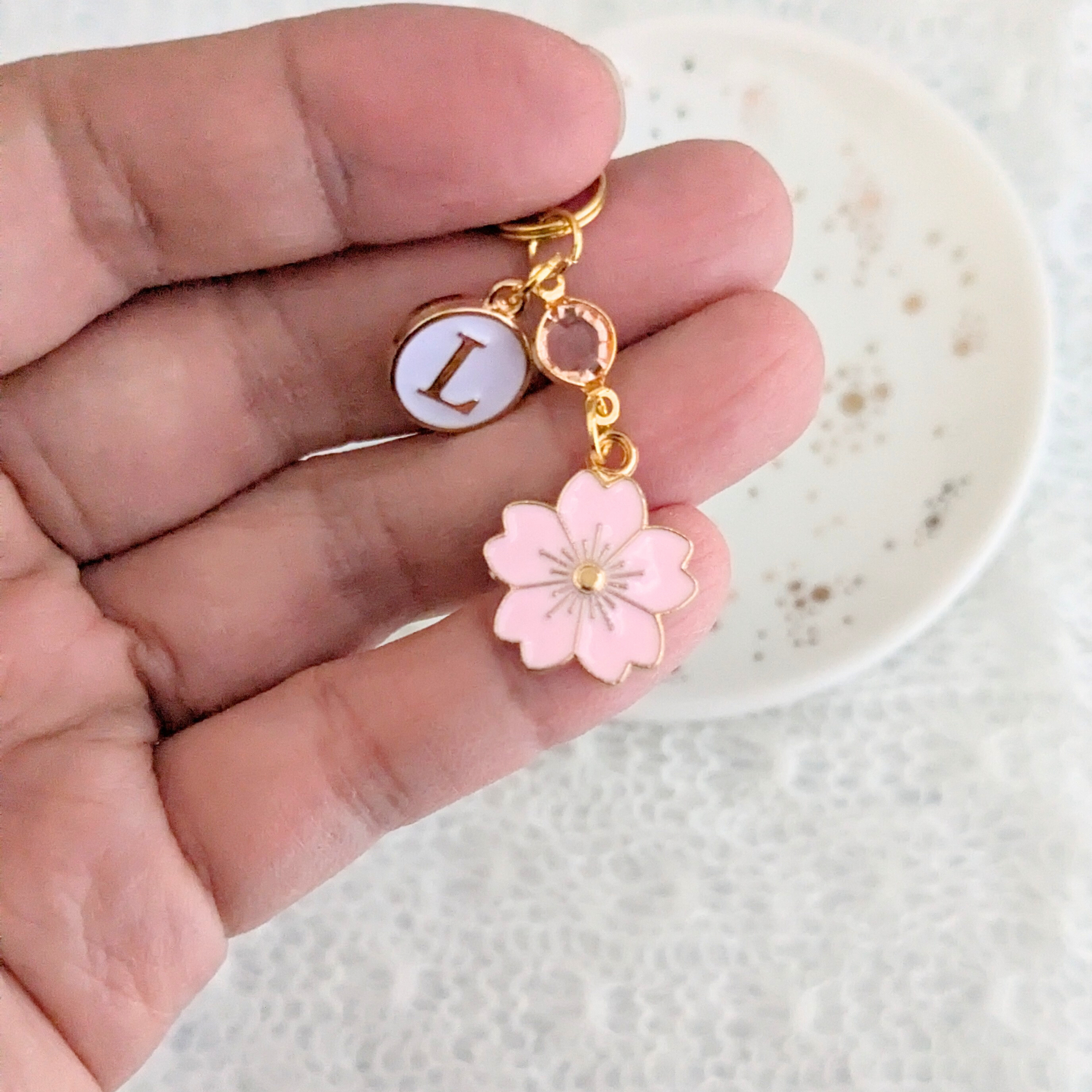 Pink Sakura Cherry Blossom Stethoscope Charm