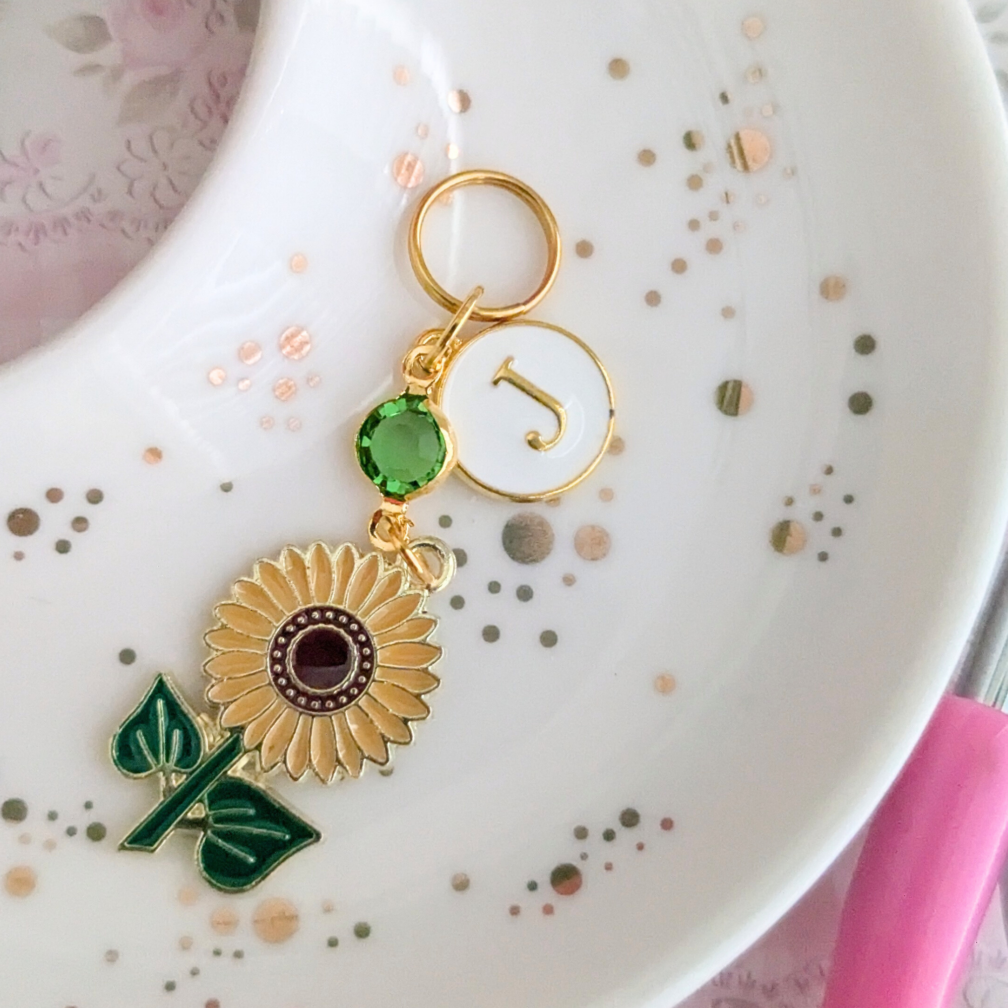 Sunflower Stethoscope Charm