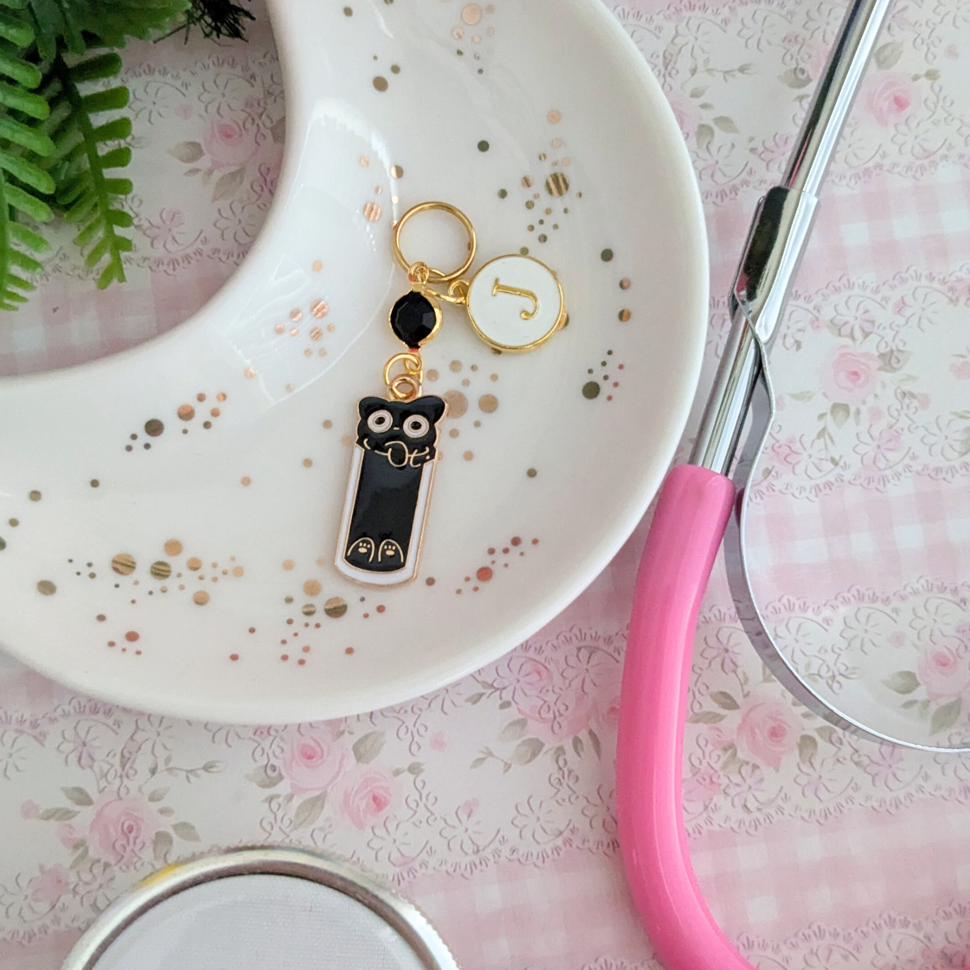 Black Cat Stethoscope Charm