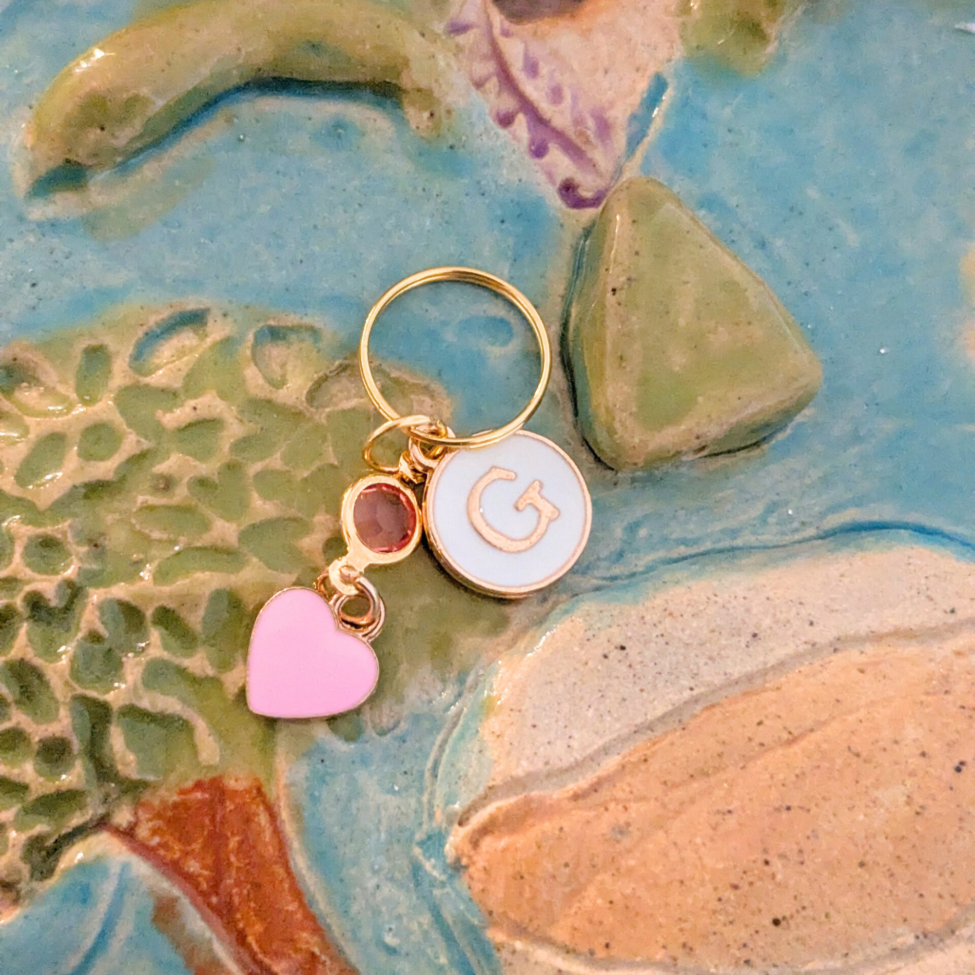 Pink Heart Stethoscope Charm