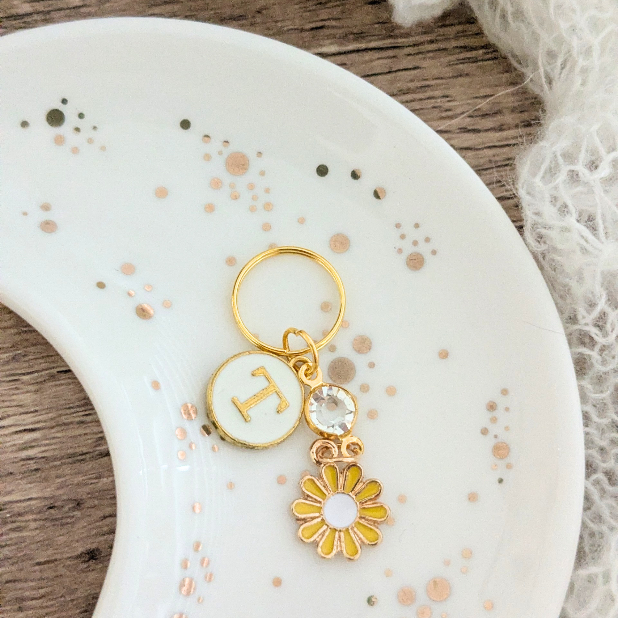 Yellow Flower Stethoscope Charm