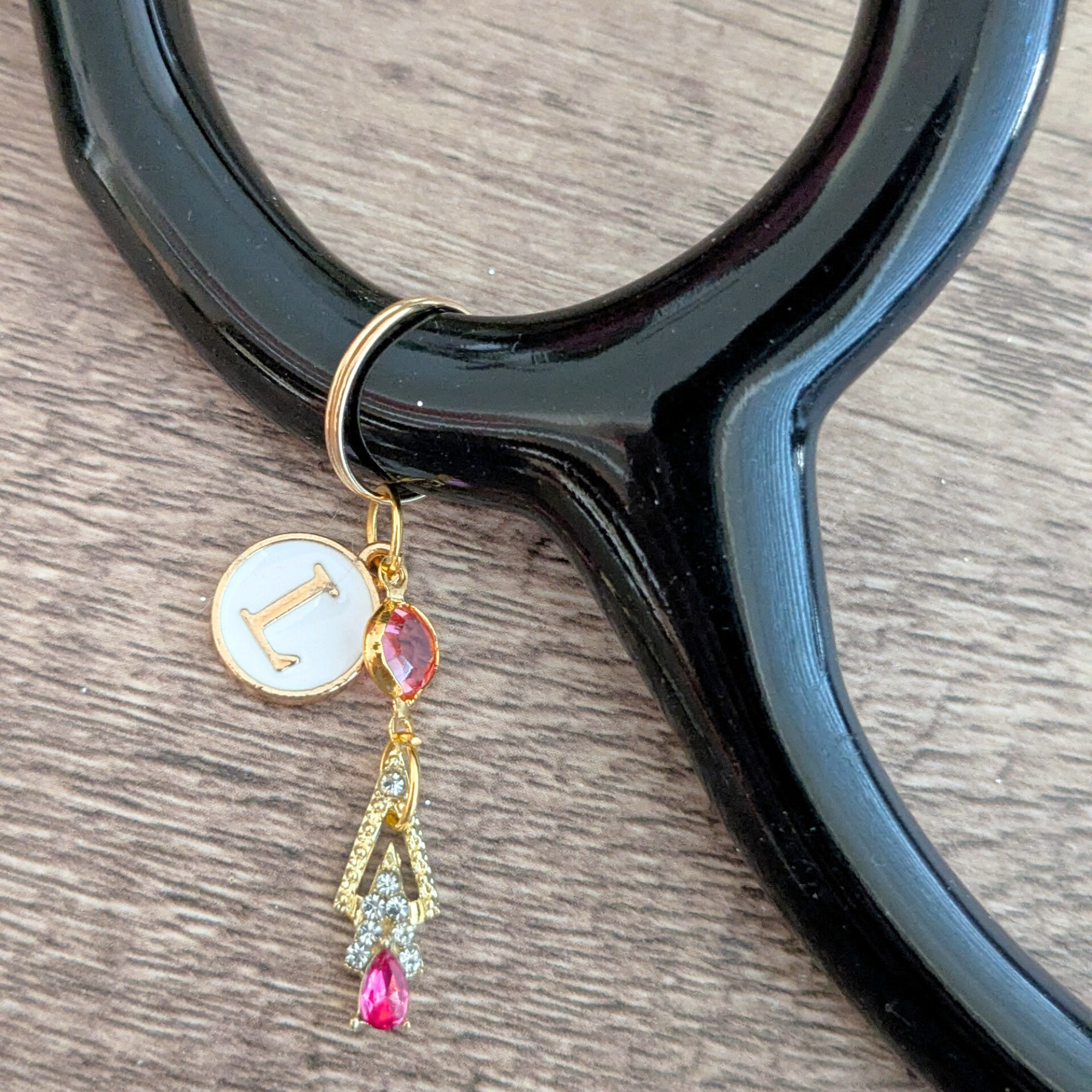 Pink Gem Stethoscope Charm