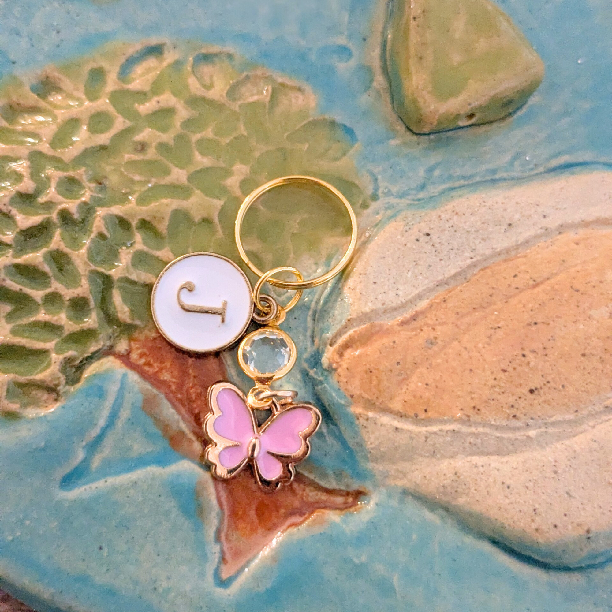 Pink Butterfly Stethoscope Charm