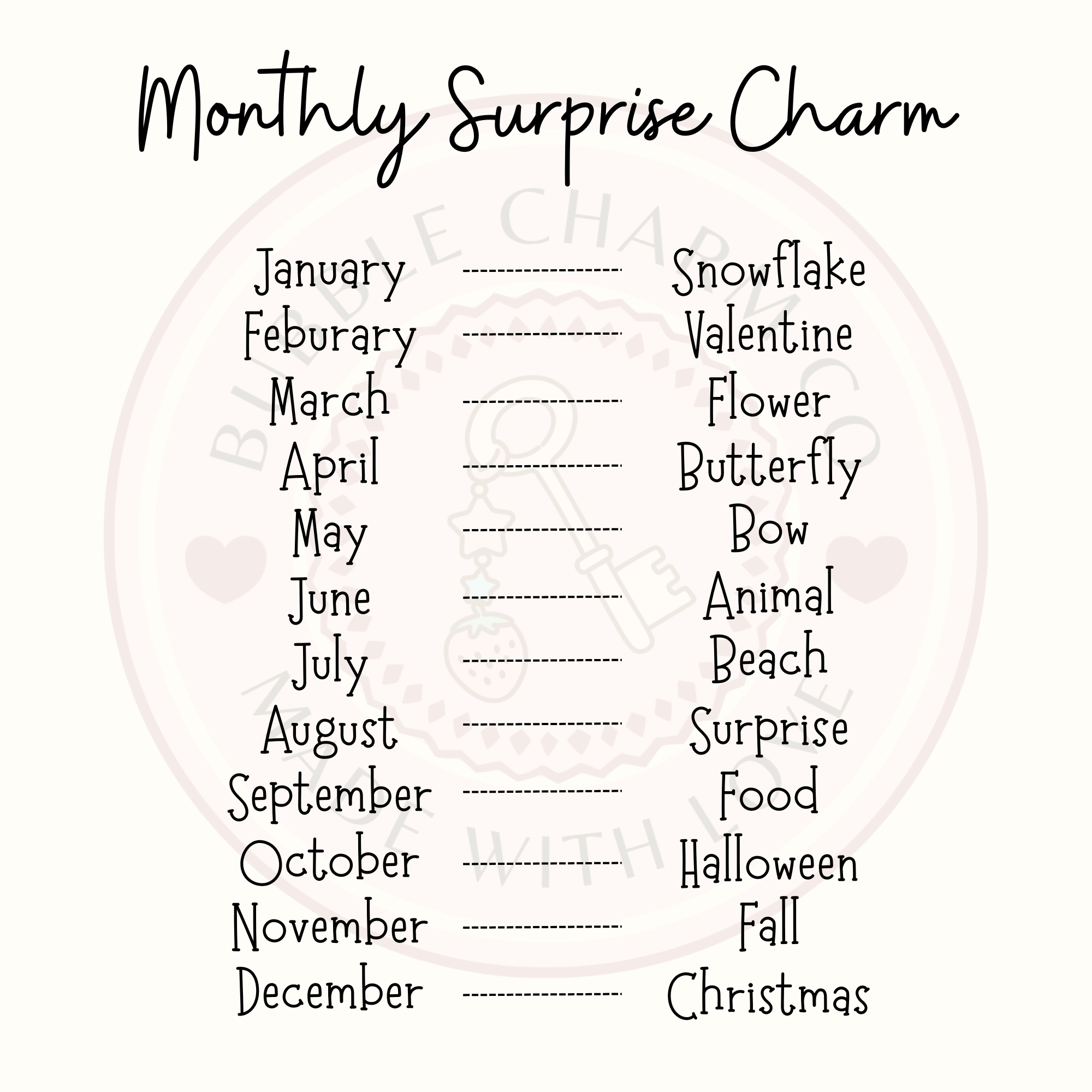 Charm Of The Month Club