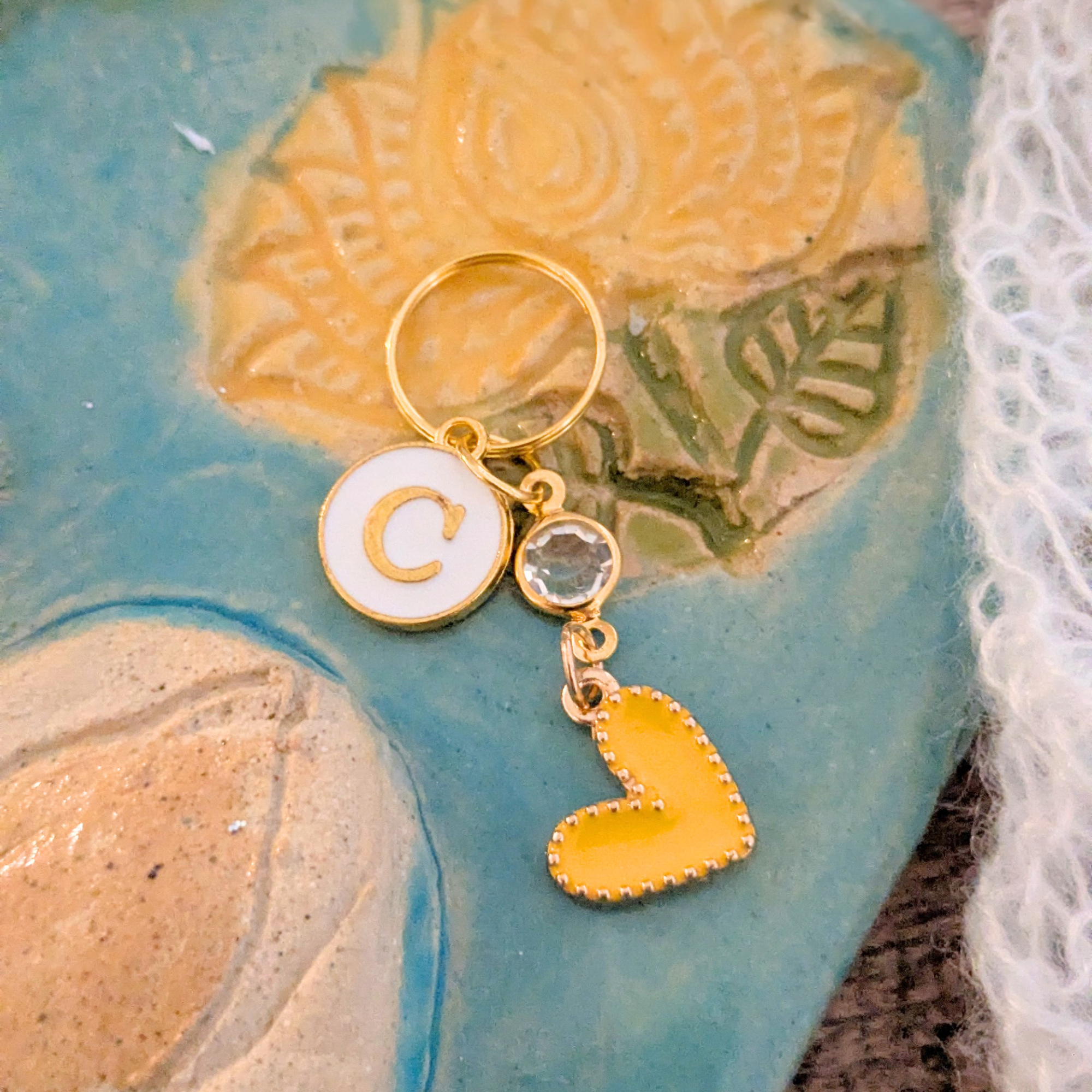 Yellow Flower Stethoscope Charm