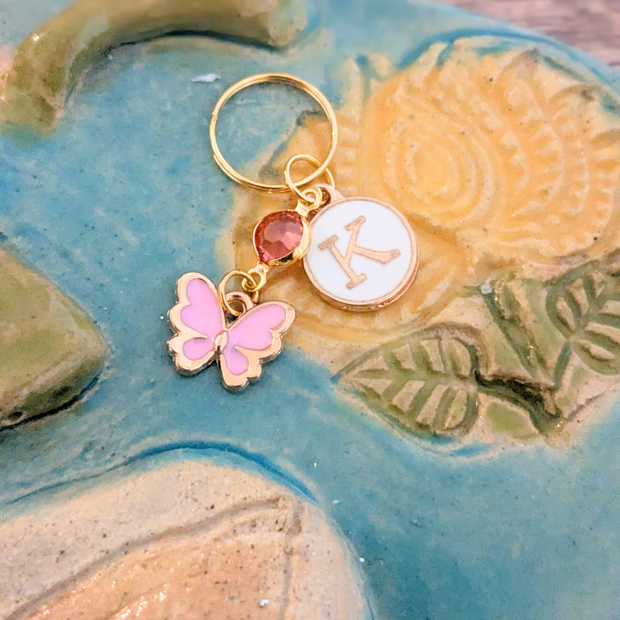 Pink Butterfly Stethoscope Charm