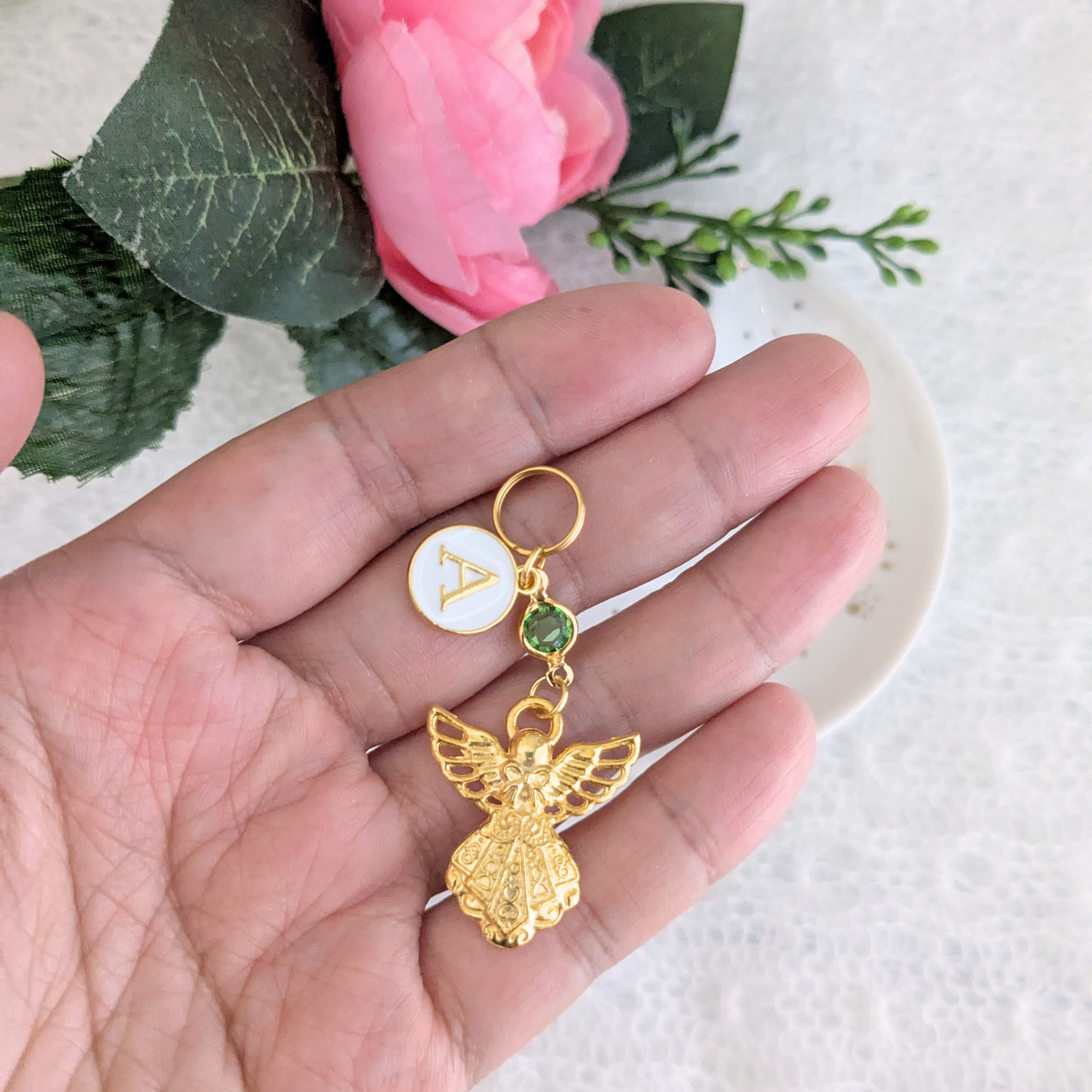 Gold Angel Stethoscope Charm