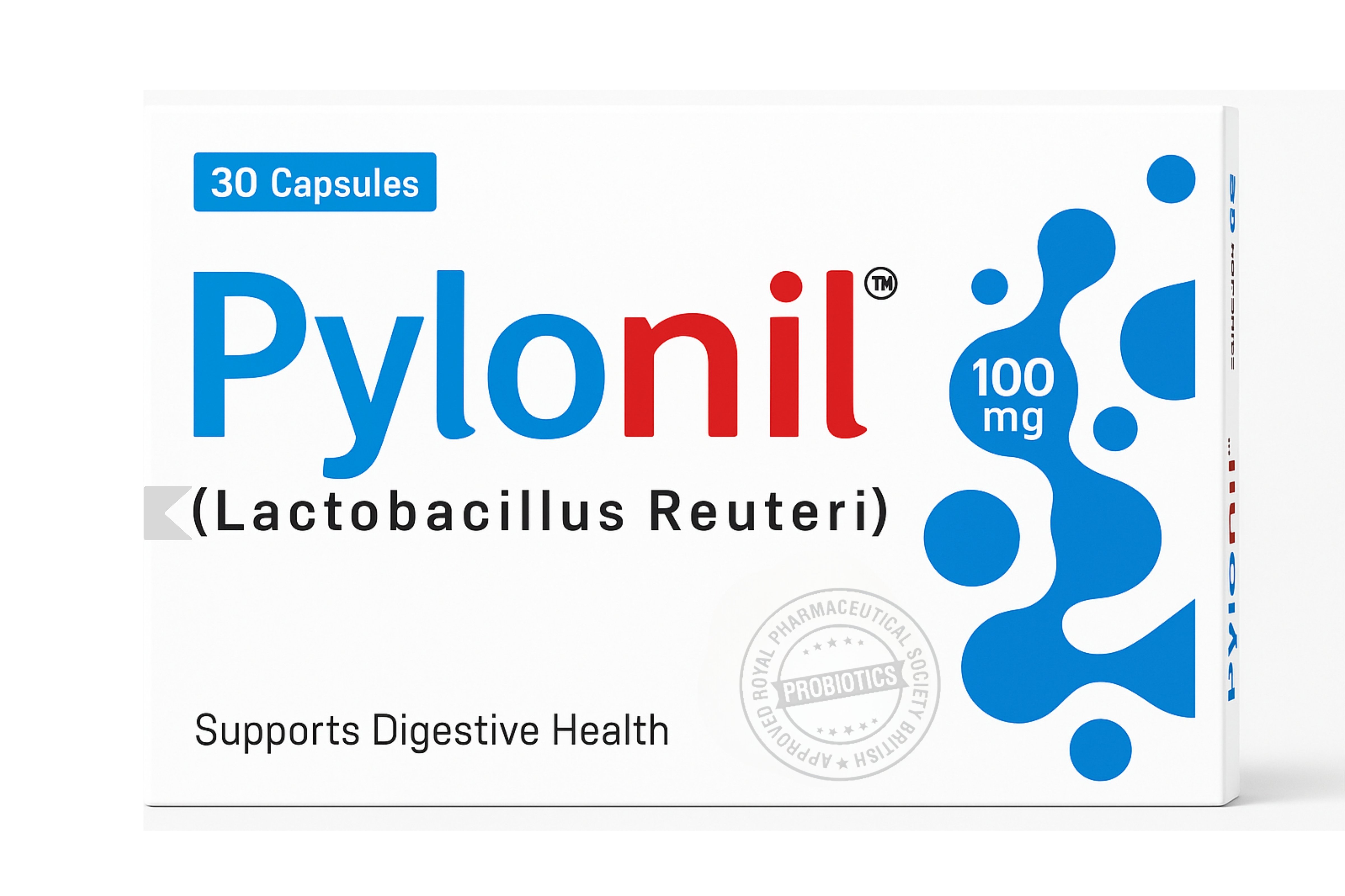 PYLONIL by NUTRACONIC – Advanced Probiotic Supplement | Gut Health Support | Targets H. pylori, IBS, GERD, Gastritis | Lactobacillus reuteri | 30 Capsules
