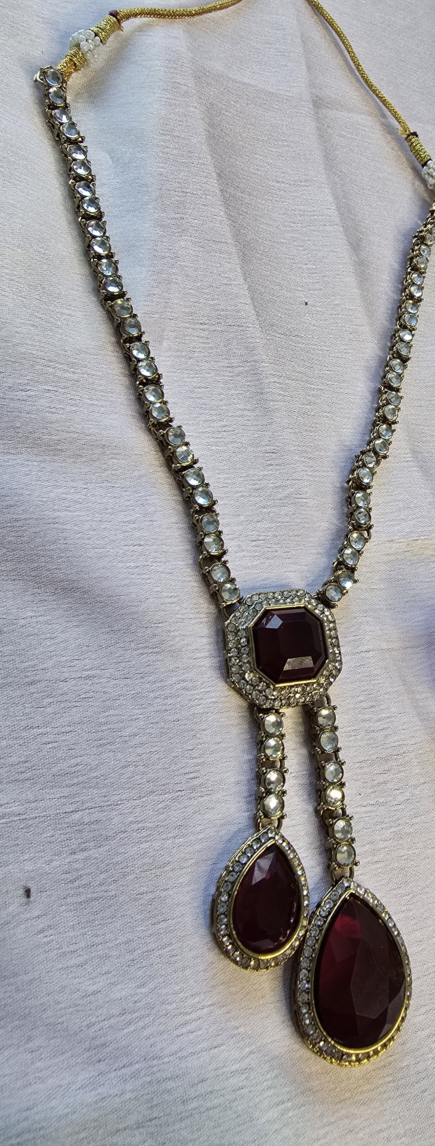 Ruby and Diamond Necklace Set