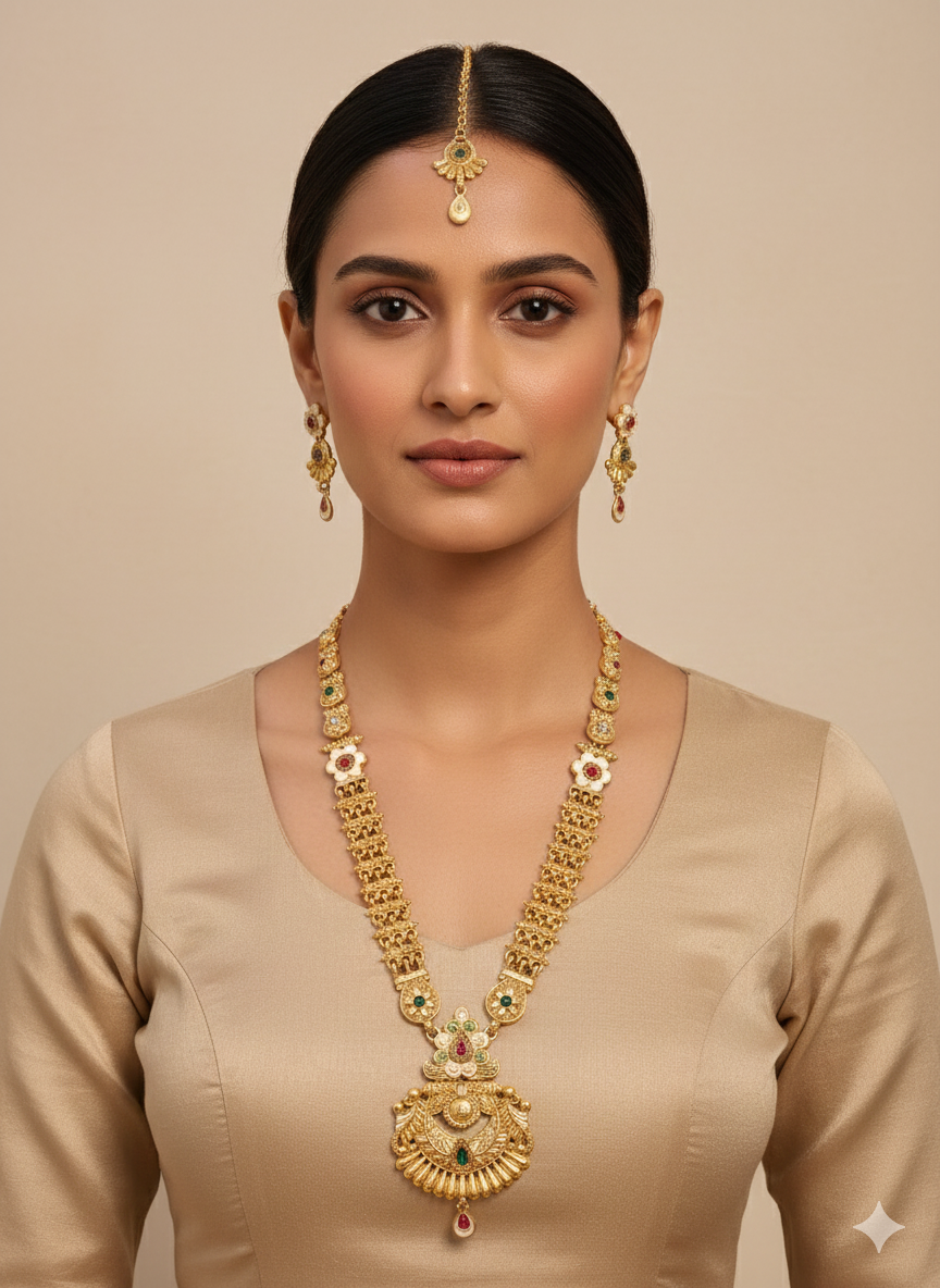 Traditional Gold Necklace Set