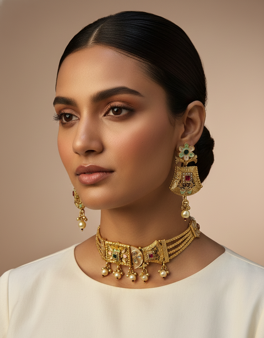 Traditional Gold Plated Jewelry Set