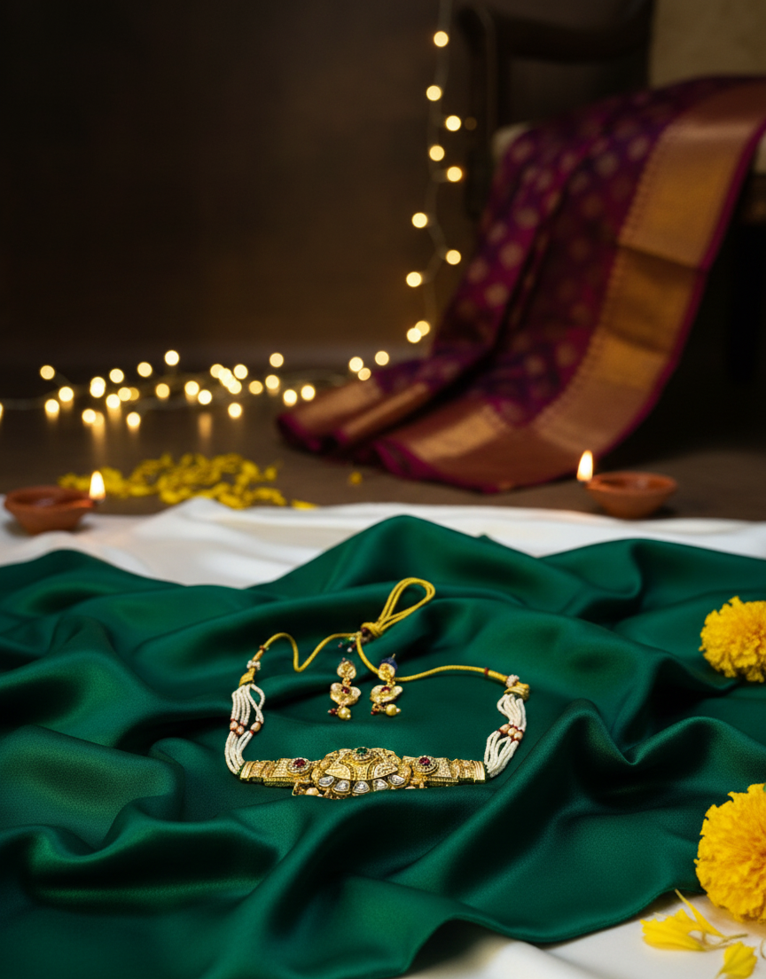 Traditional Gold-Plated Necklace Set