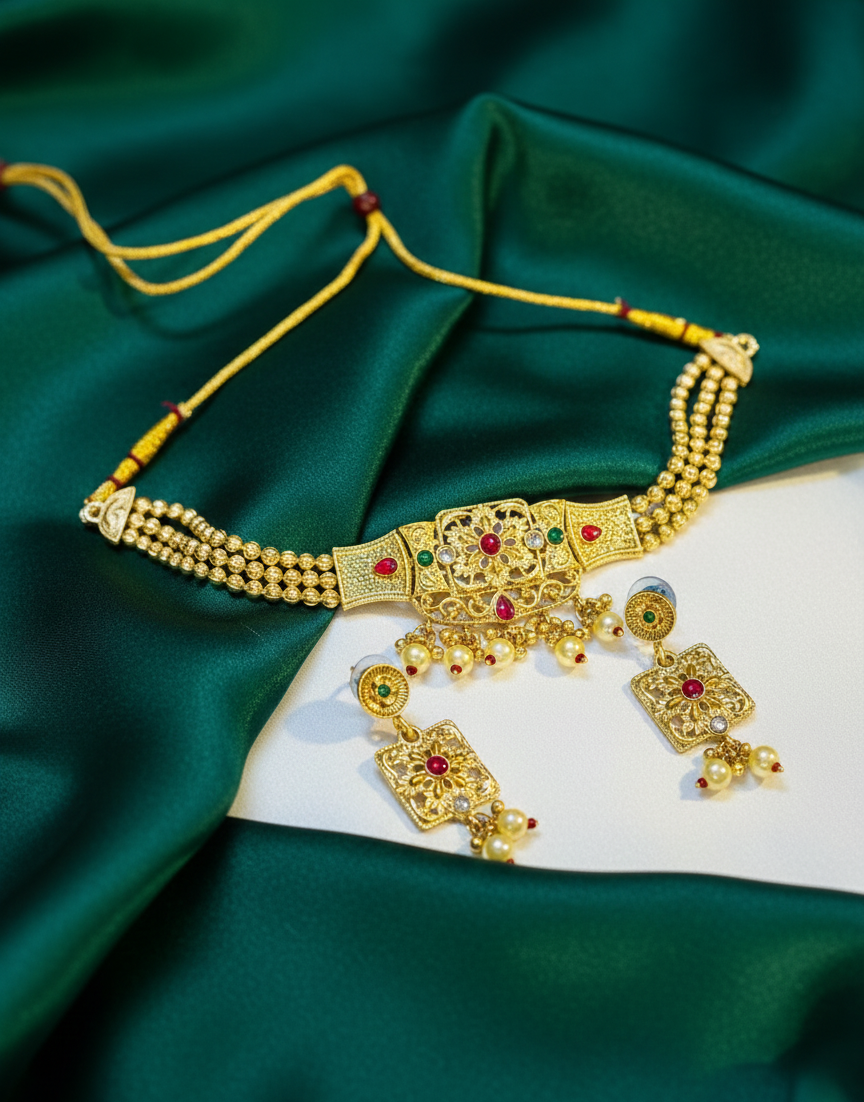 Traditional Gold Plated Jewelry Set