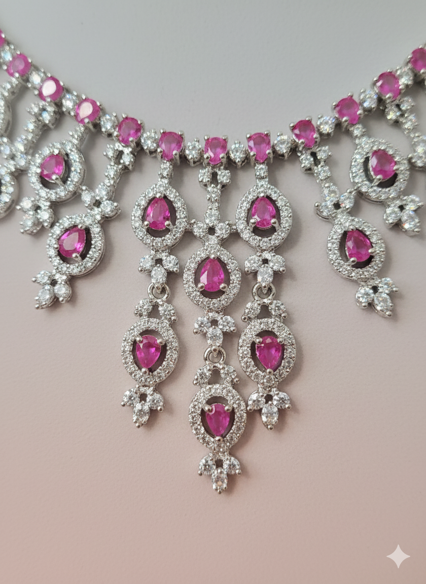 Elegant AD Necklace and Earring Set