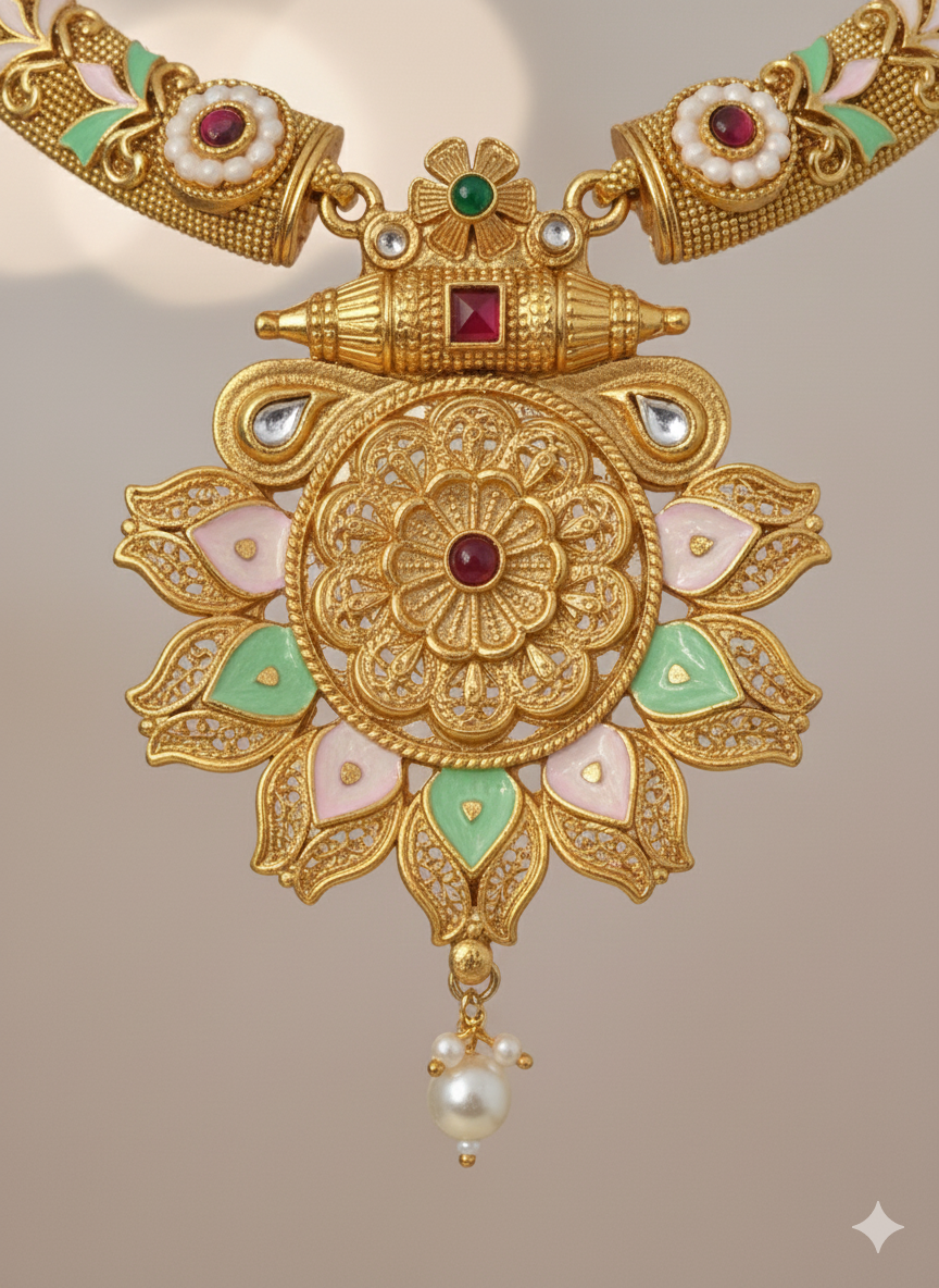 Traditional Gold Necklace Set