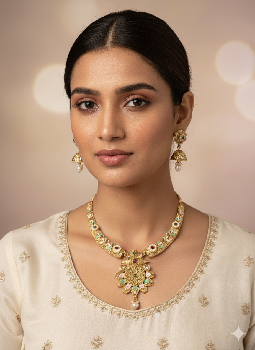 Traditional Gold Necklace Set