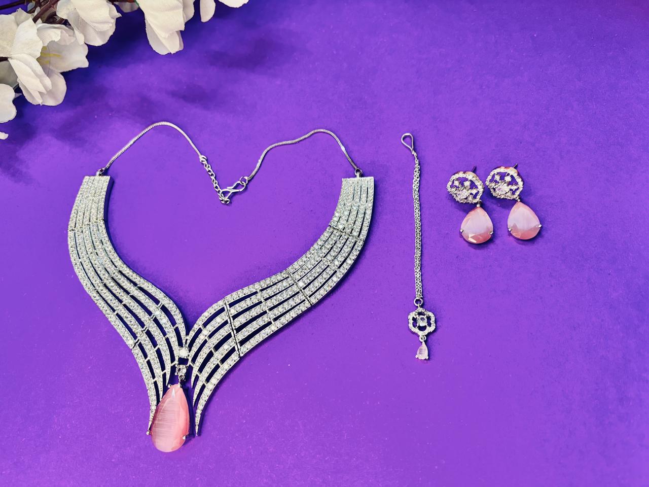 Elegant AD Necklace and Earring Set