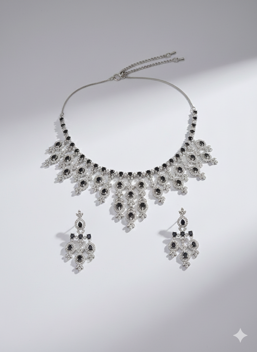 Elegant AD Necklace and Earring Set