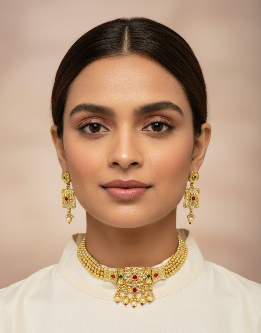 Traditional Gold Plated Jewelry Set