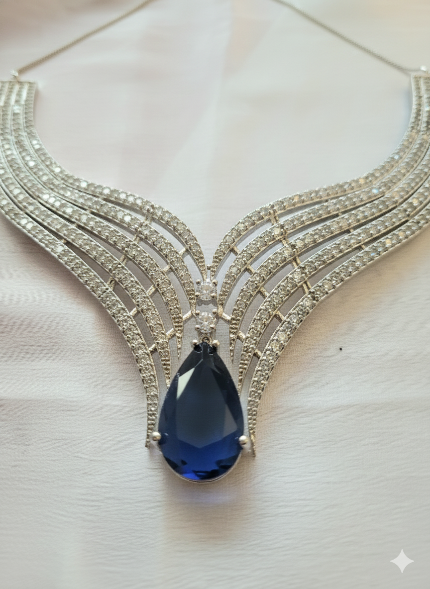 Elegant Sapphire Jewelry Set