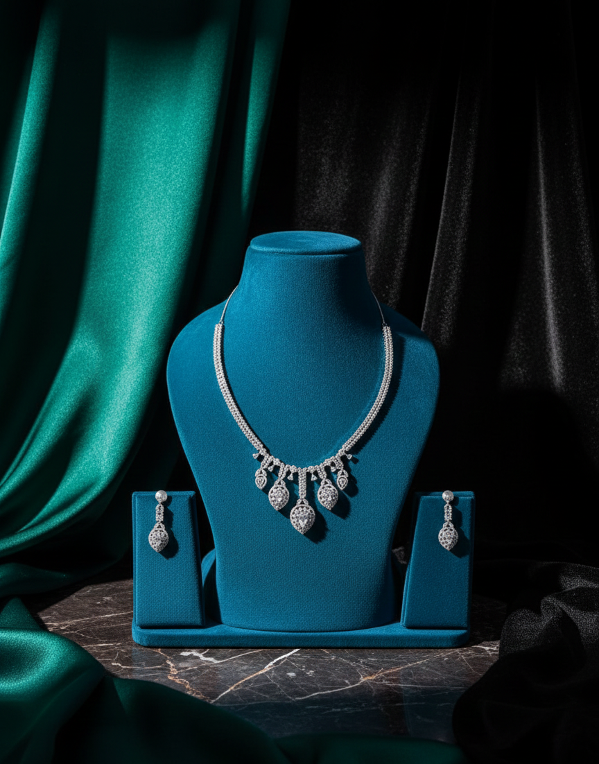 Elegant Diamond Necklace Set
