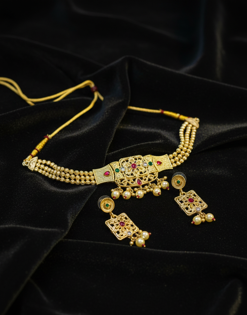 Traditional Gold Plated Jewelry Set