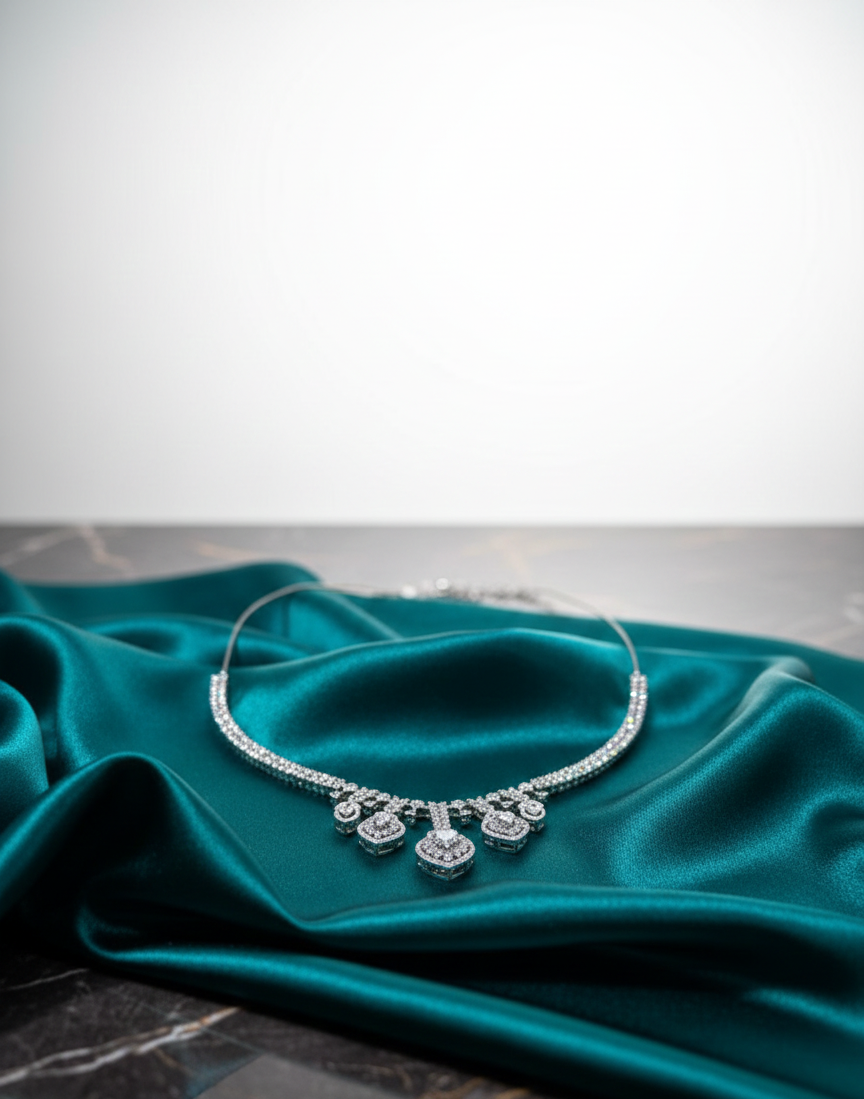 Elegant Diamond Necklace Set