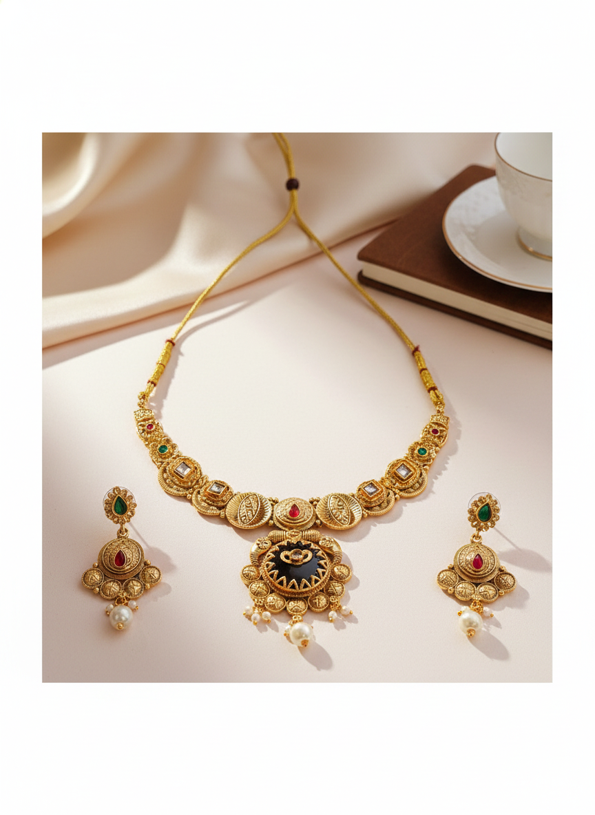 Traditional Gold-Plated Jewelry Set
