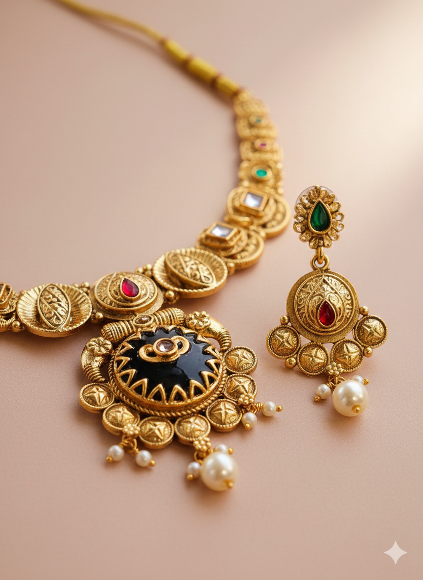Traditional Gold-Plated Jewelry Set