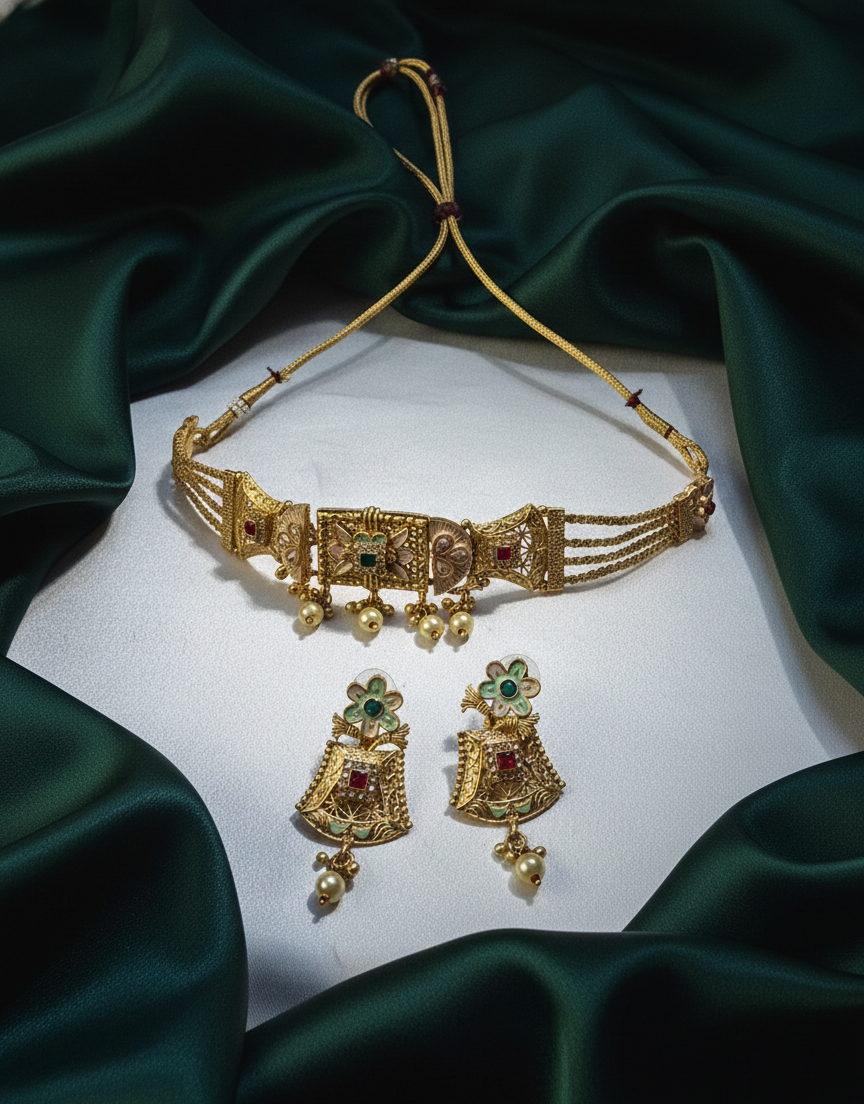 Traditional Gold Plated Jewelry Set