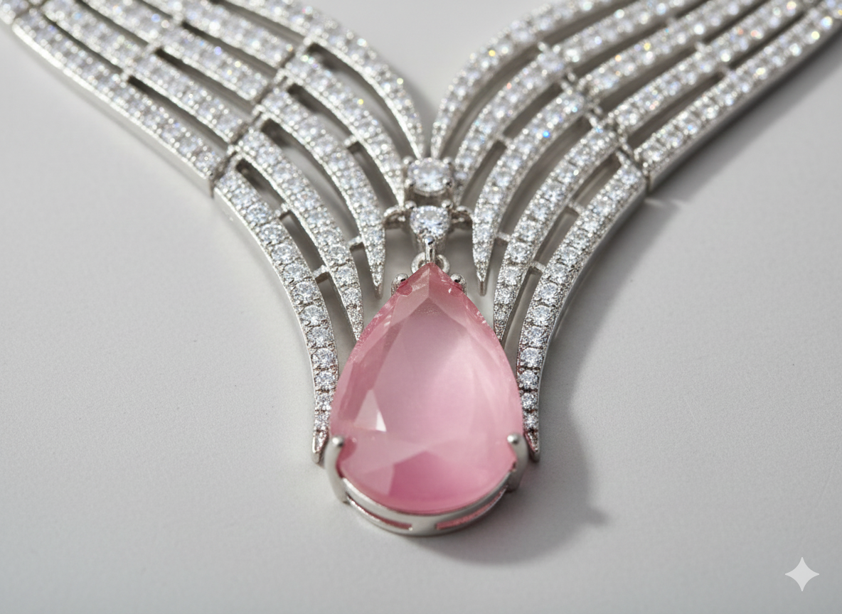 Elegant AD Necklace and Earring Set