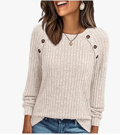 Women's Ribbed Knit Sweater
