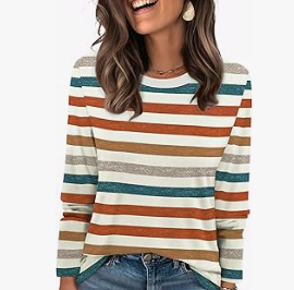 Striped Casual Long Sleeve Shirt
