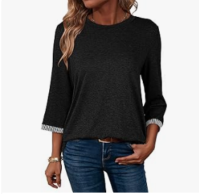 Women's Casual Black Blouse