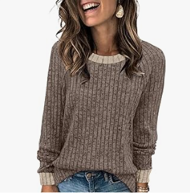 Women's Ribbed Knit Sweater