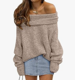 Women's Off-Shoulder Knit Sweater