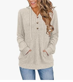 Women's Casual Knit Hoodie