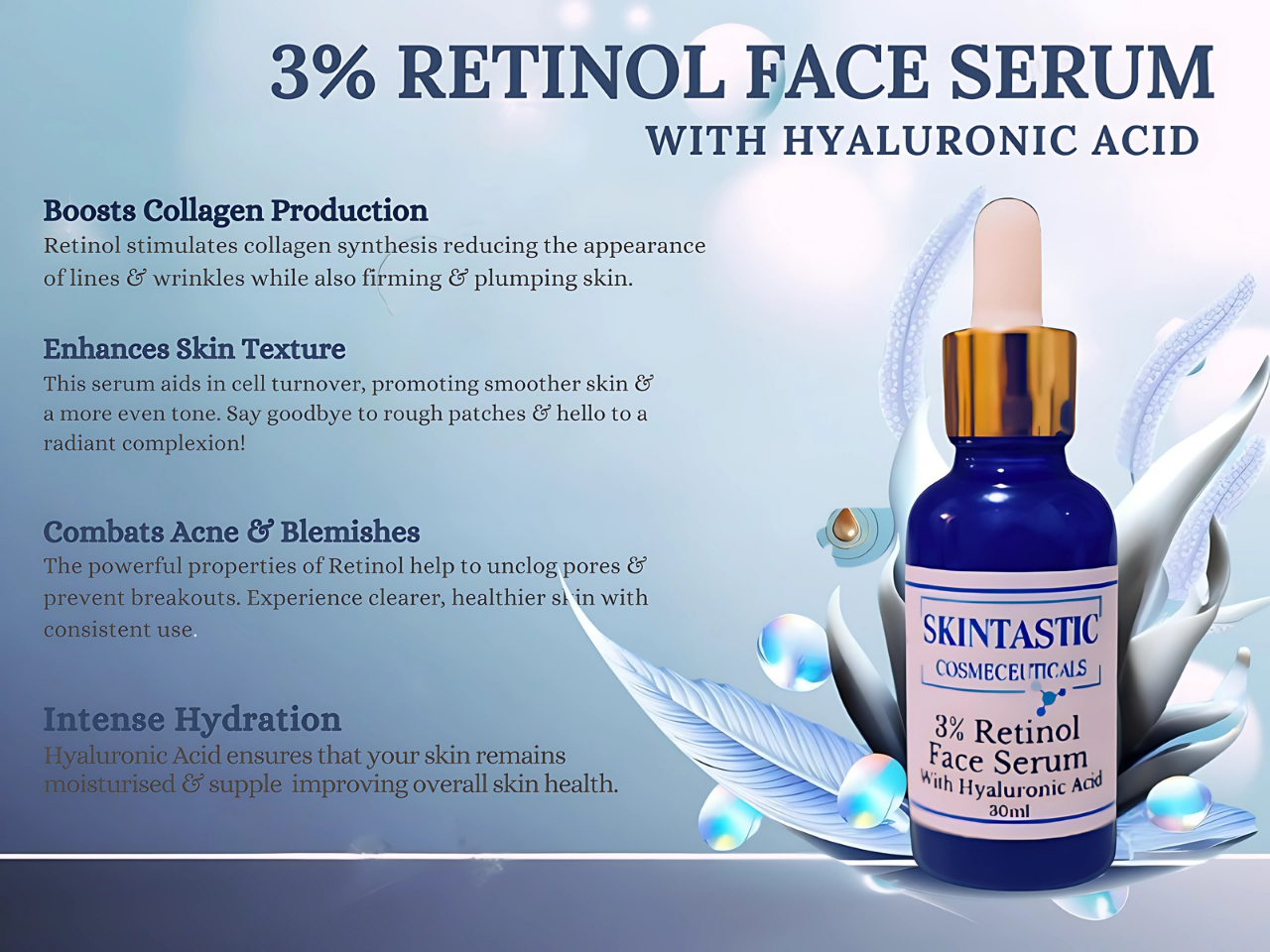 3% Retinol Serum with Hyaluronic Acid 30ml