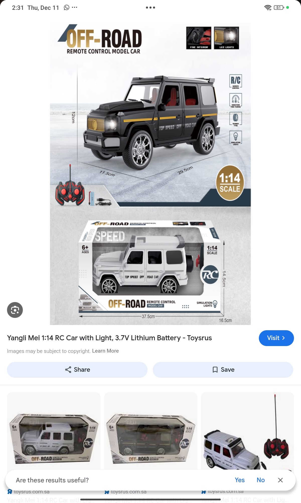 Off-Road Remote Control Model Car