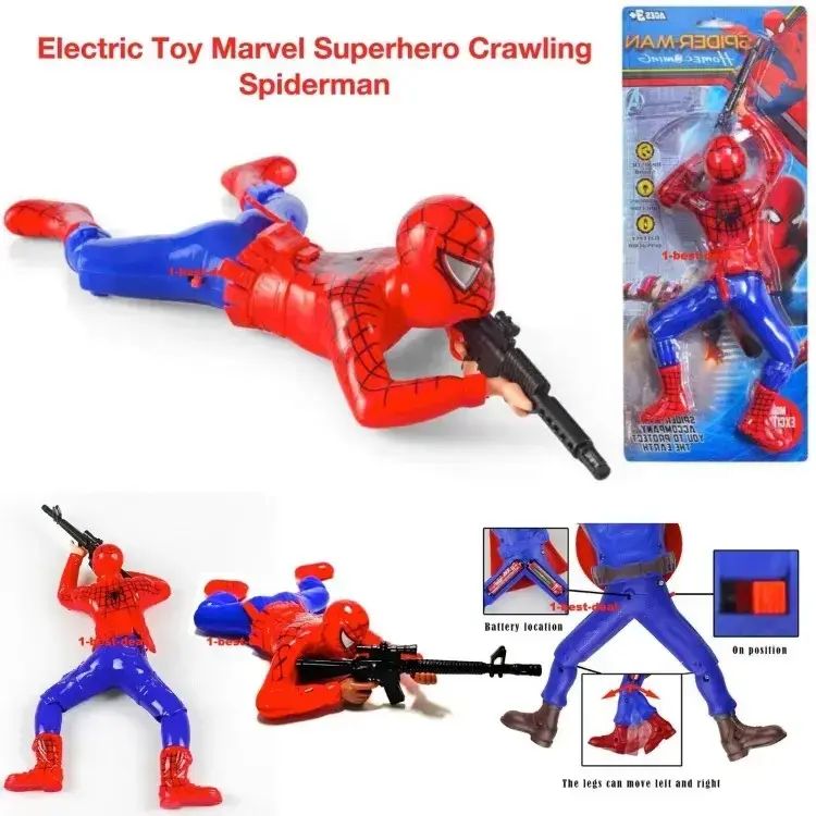 Electric Marvel Superhero Crawling Spiderman Toy